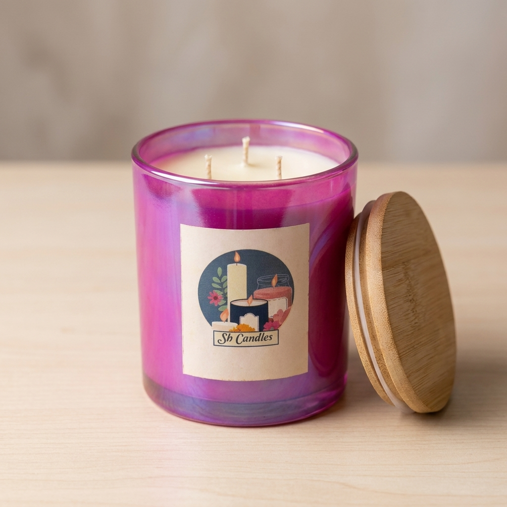 Aurora Glow Candle - Musk Amber scent