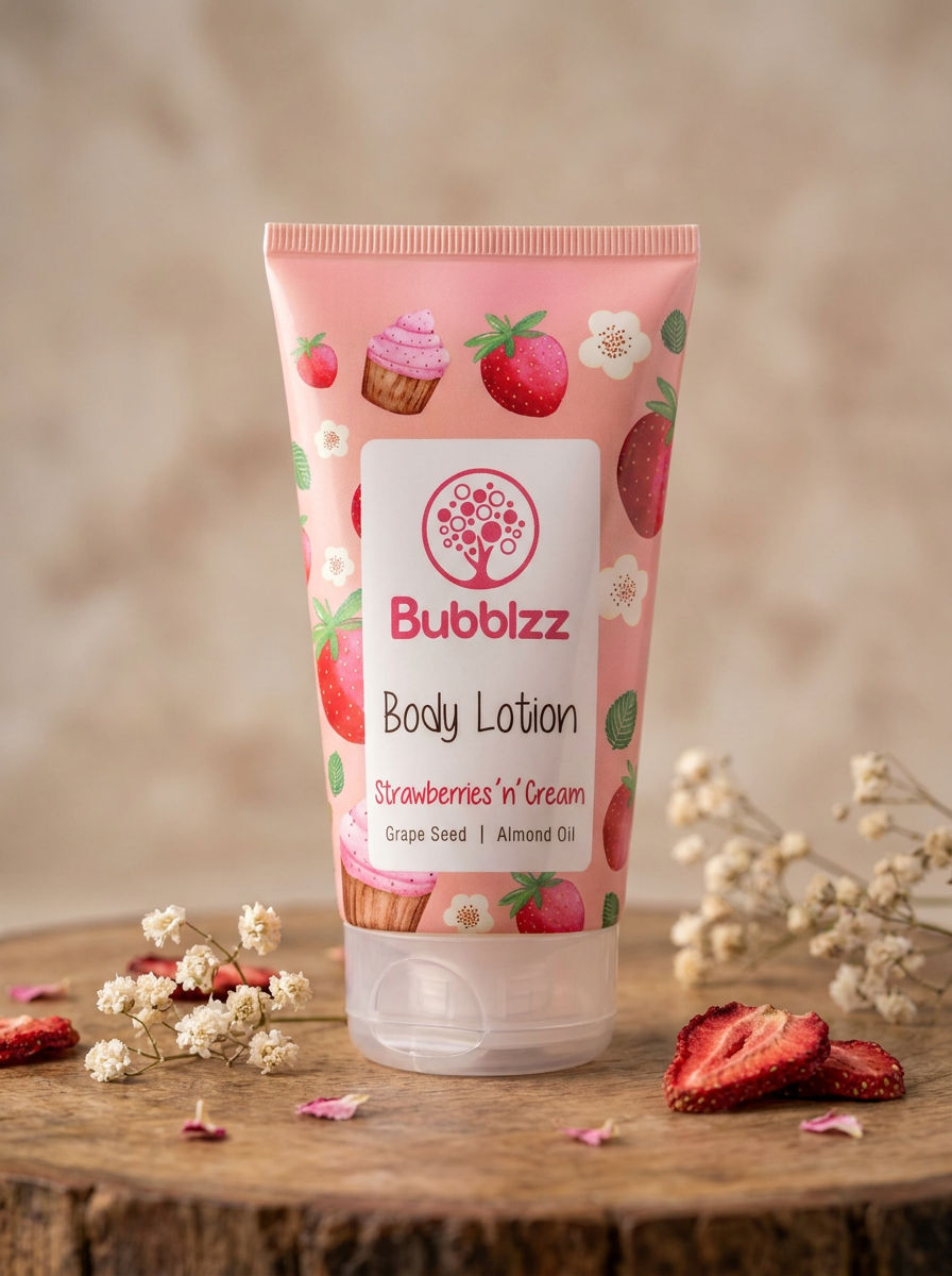 Bubblzz Cupcake Body Lotion - Strawberries n Cream scent