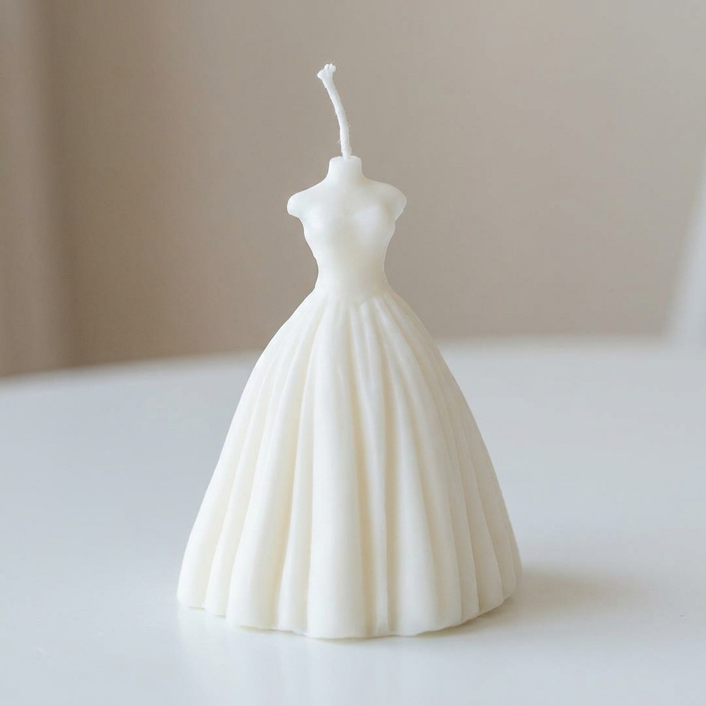 Dress Candle - White color