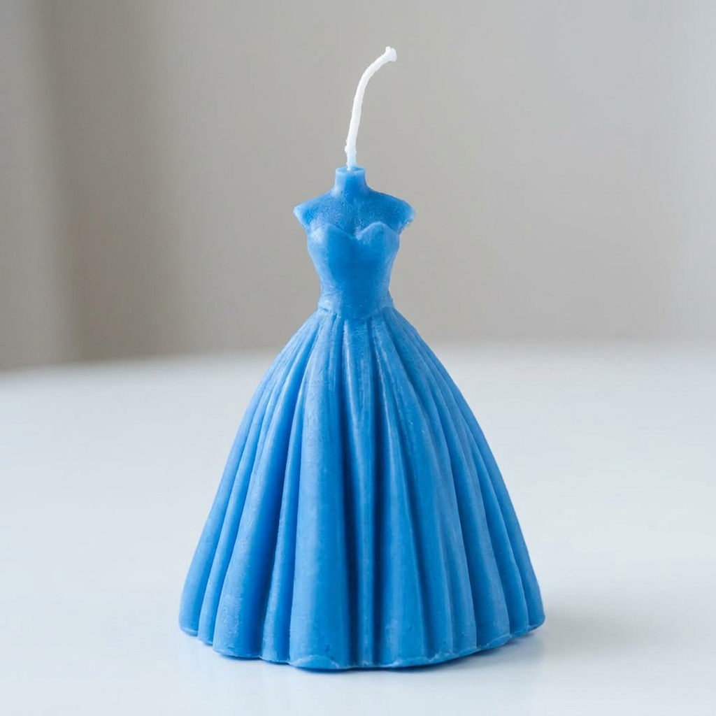 Dress Candle - Blue color