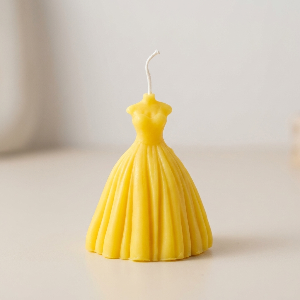 Dress Candle - Yellow color