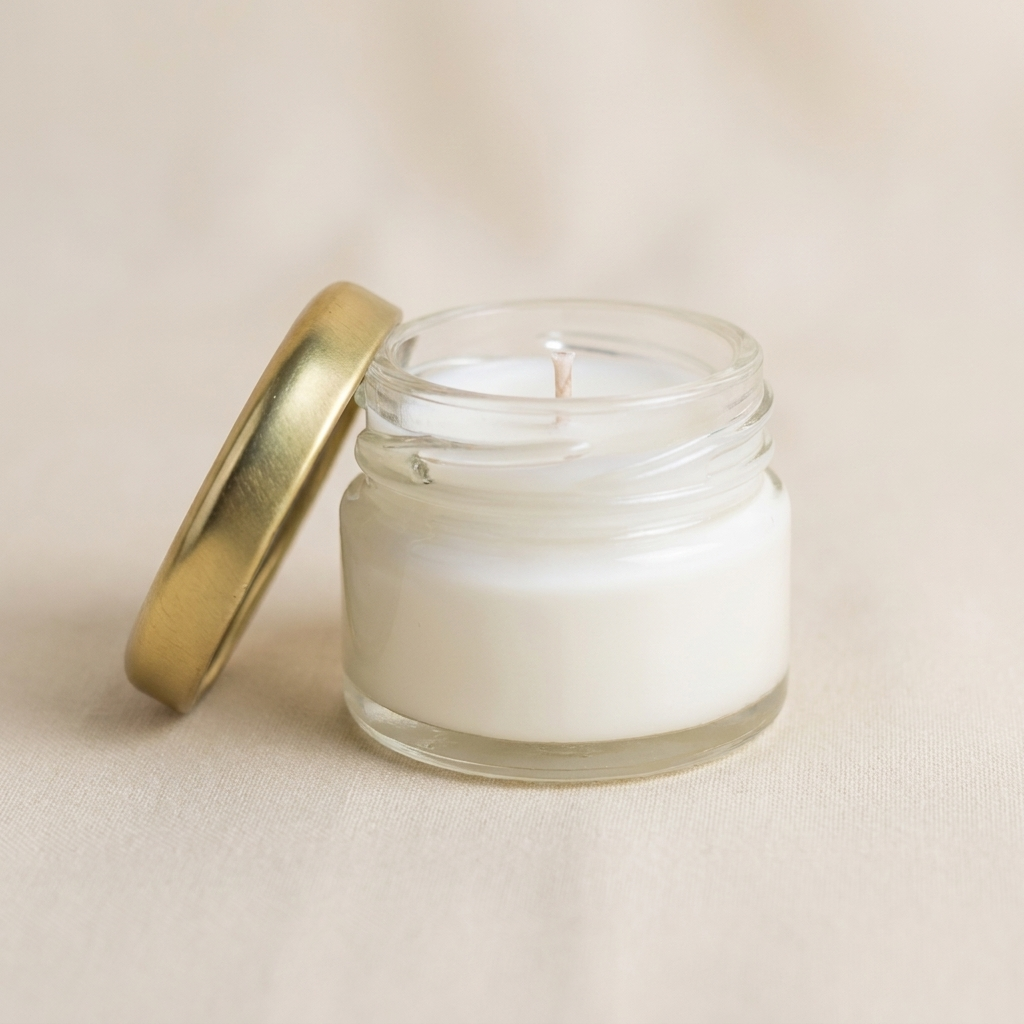Mini Jar Candle - White color