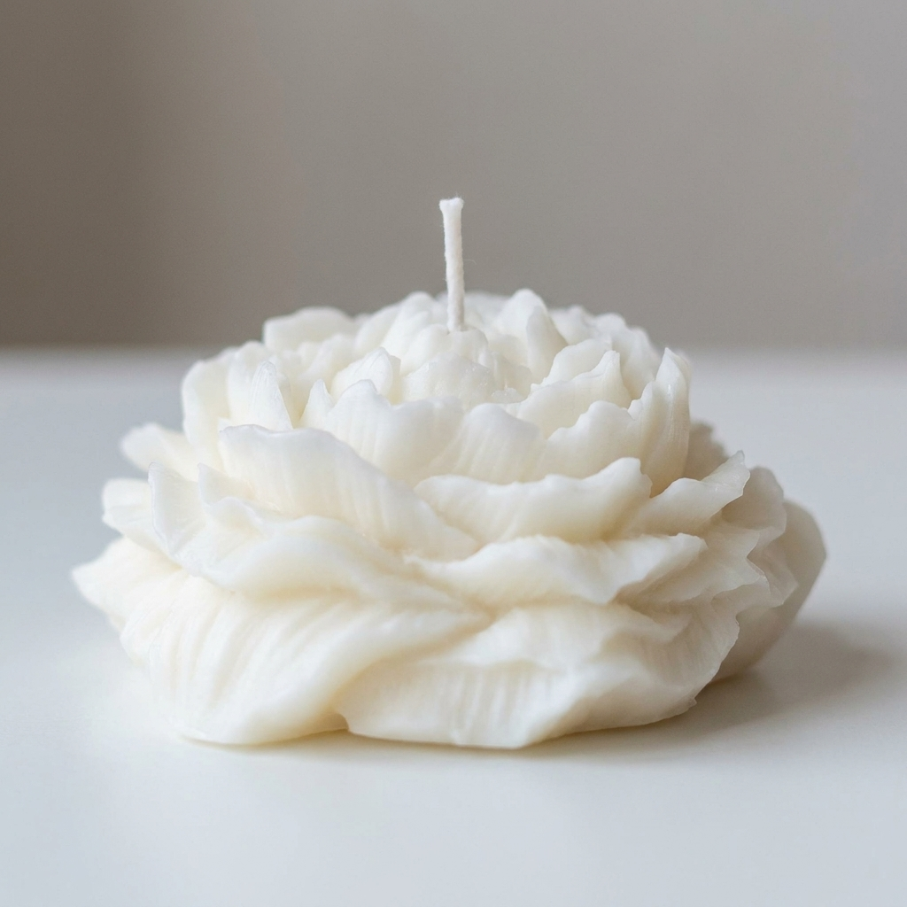Rose Candle - White color