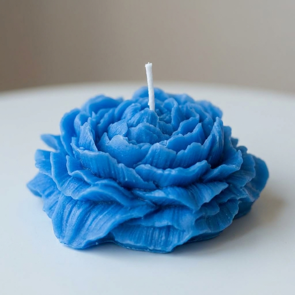 Rose Candle - Blue color