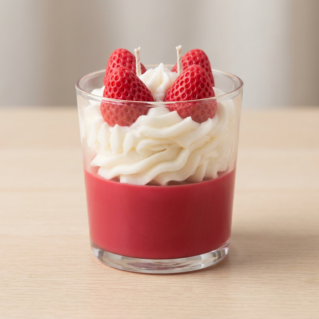 Strawberry Dessert Candle - Whole Strawberry