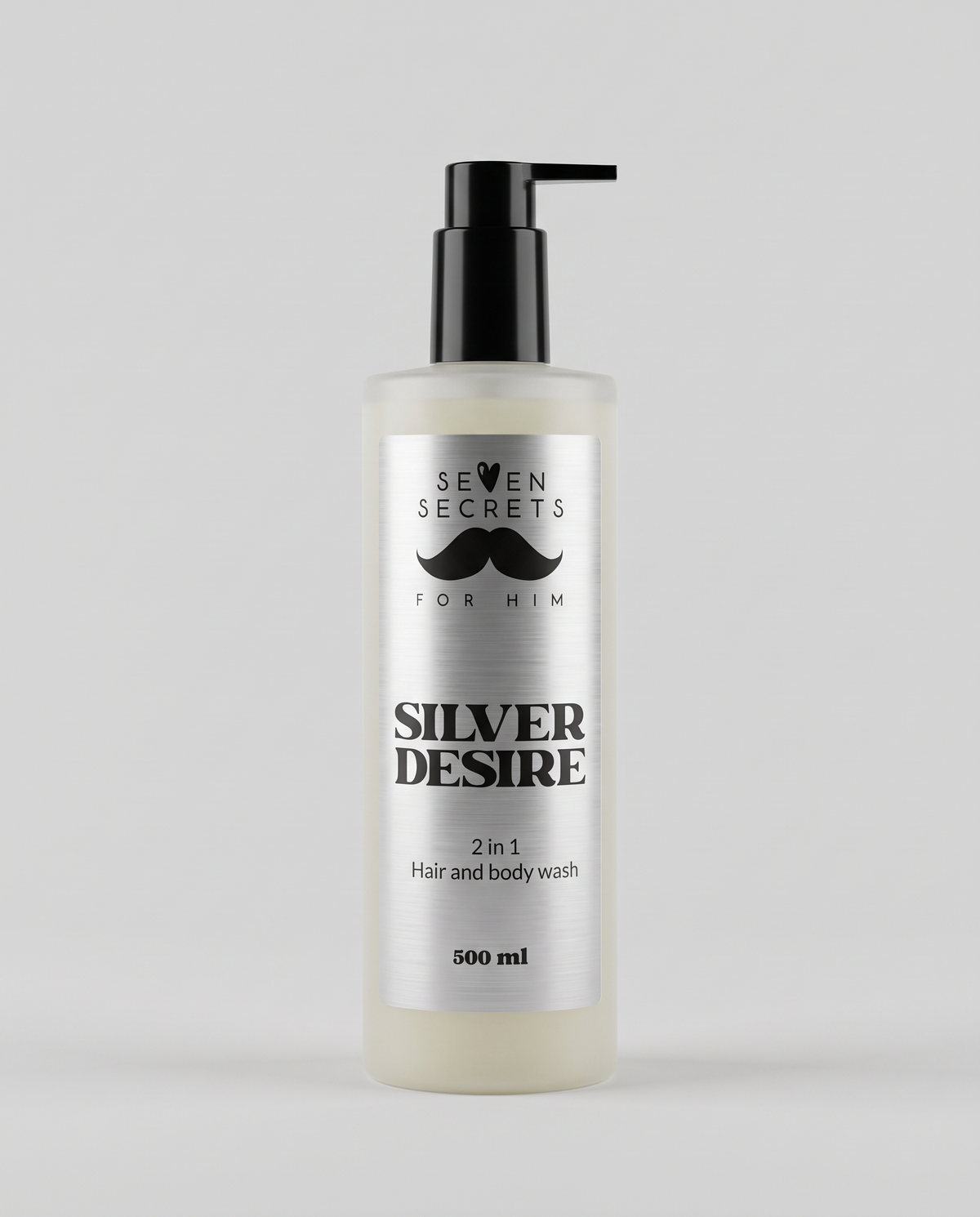 Seven Secrets For Him Silver Desire 2 in 1 Hair and Body Wash 500ml